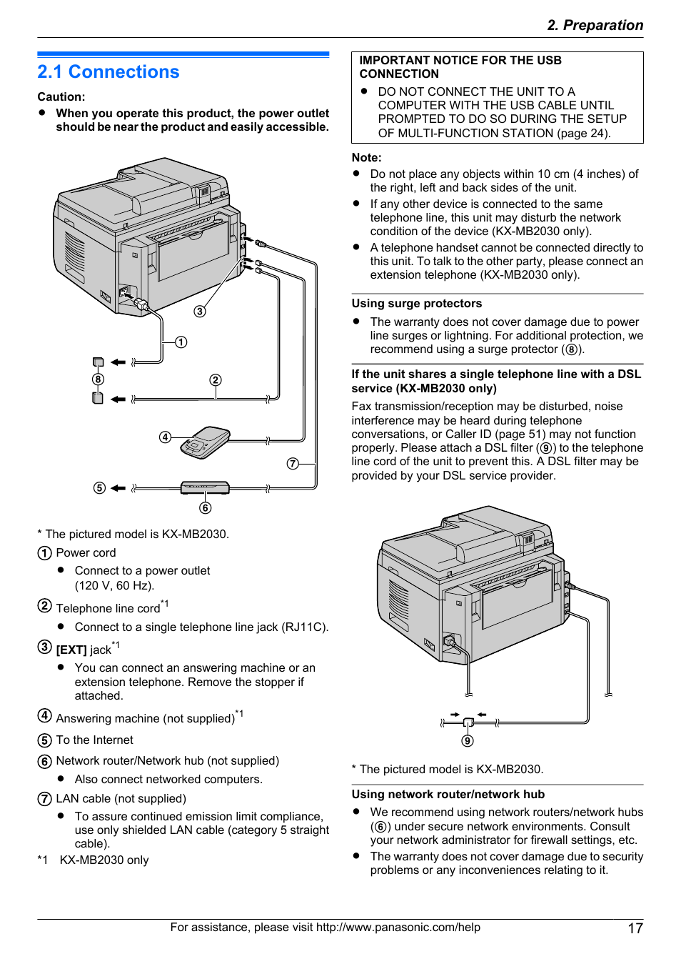 Preparation, Connections and setup, 1 connections | Connections | Panasonic CM0310DY0-CD User Manual | Page 17 / 116