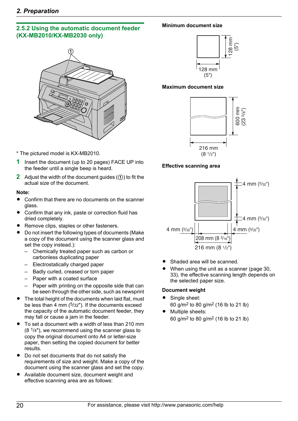 Preparation | Panasonic CM0310DY0-CD User Manual | Page 20 / 116