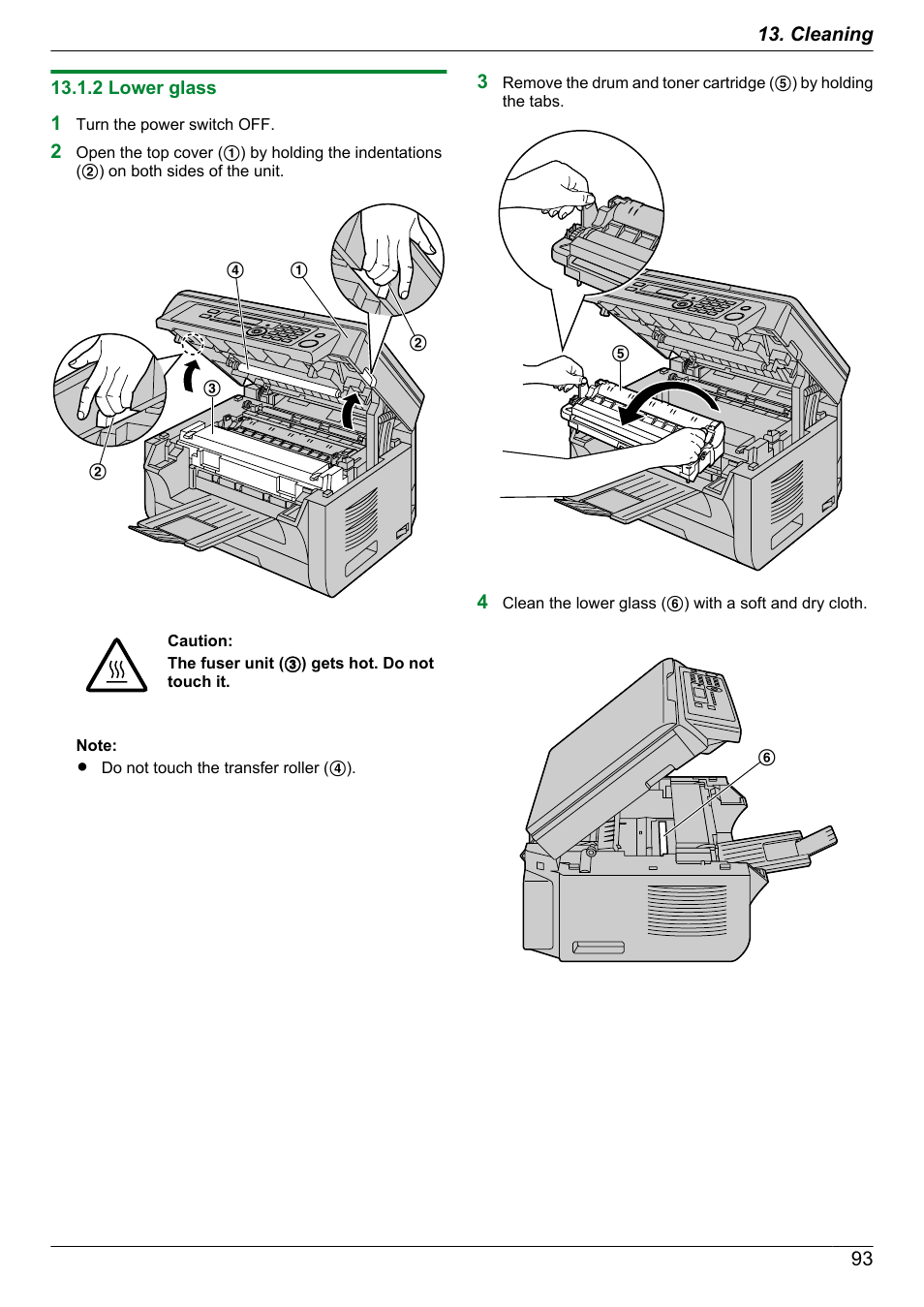 2 lower glass | Panasonic CM0310DY0-CD User Manual | Page 93 / 116