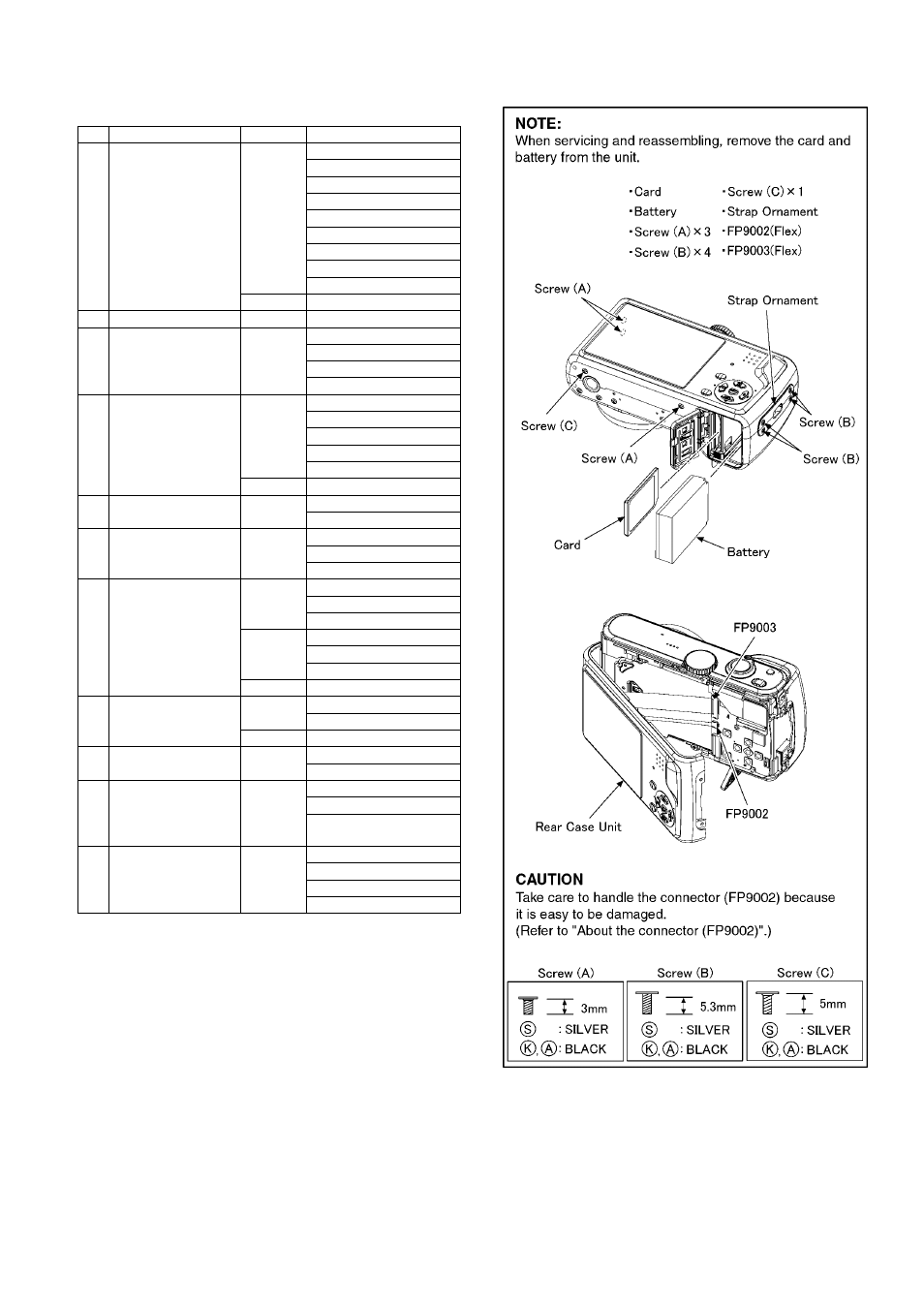 Disassembly procedure, Removal of the rear case unit | Panasonic DMC-TZ1GK User Manual | Page 21 / 63