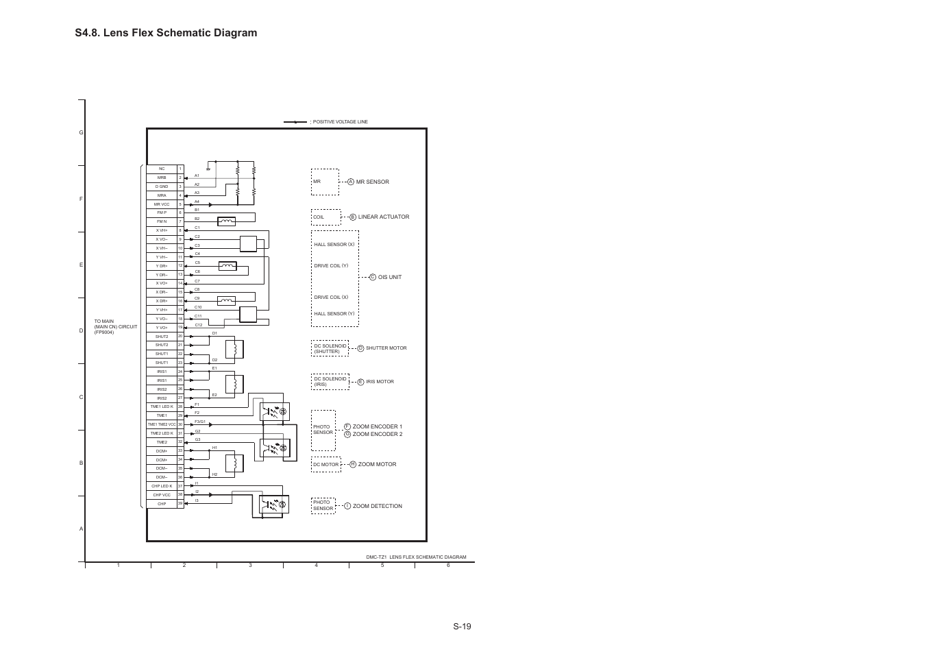 S4.8. lens flex schematic diagram, S-19 | Panasonic DMC-TZ1GK User Manual | Page 51 / 63