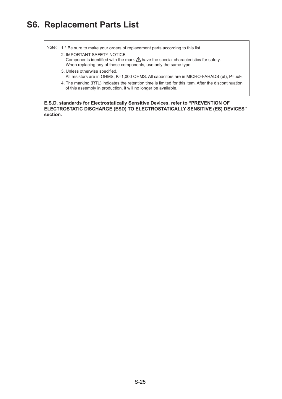 S6. replacement parts list | Panasonic DMC-TZ1GK User Manual | Page 57 / 63