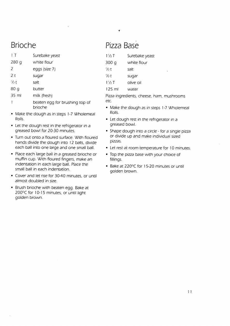 Brioche pizza base | Panasonic SD-BT2P User Manual | Page 12 / 13