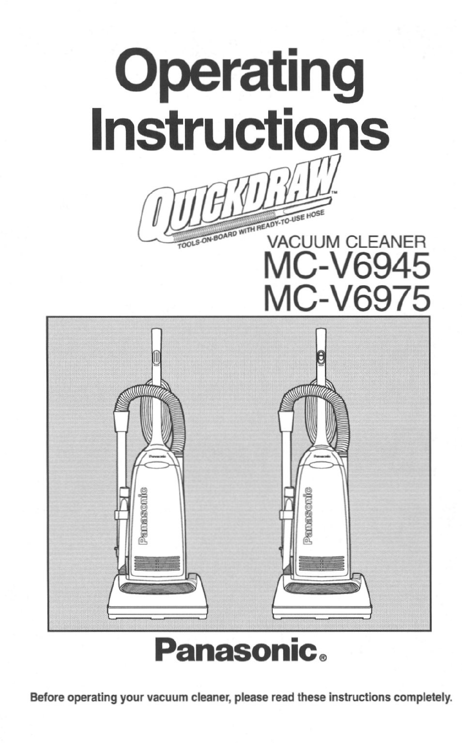 Panasonic MC-V6945 User Manual | 24 pages