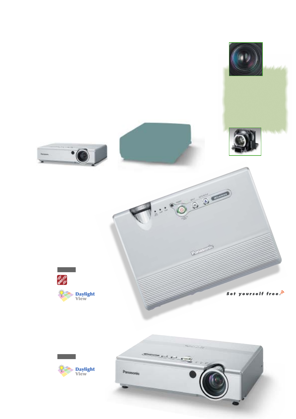 High power and portability, Vivid presentations anywhere, Wireless motion/sound streaming | Panasonic PT-LB30EA User Manual | Page 5 / 6