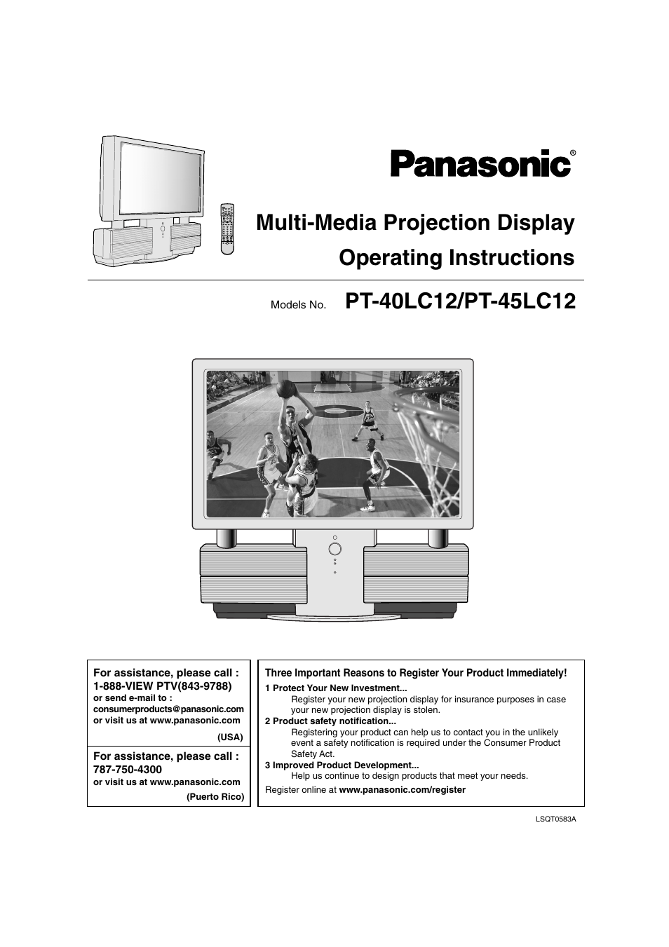 Panasonic PT 40LC12 User Manual | 72 pages