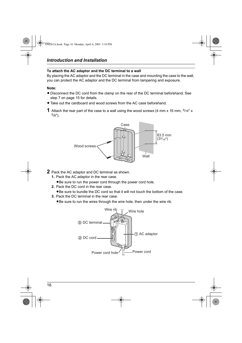 Panasonic VL-GM201A User Manual | Page 16 / 32