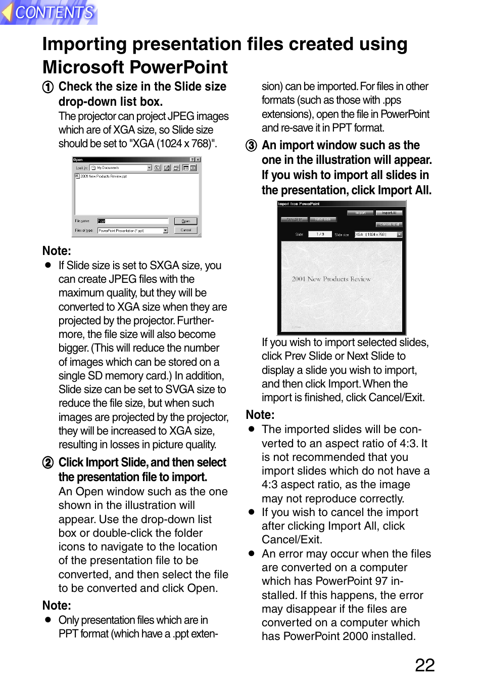 Panasonic PT-L702SDE User Manual | Page 22 / 34