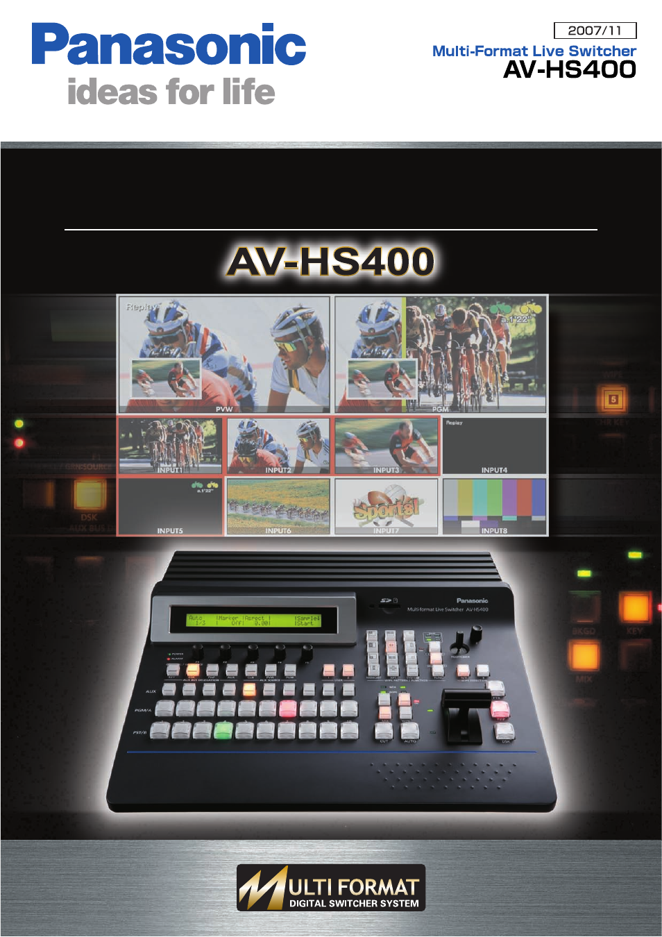 Panasonic AV-HS400 User Manual | 8 pages