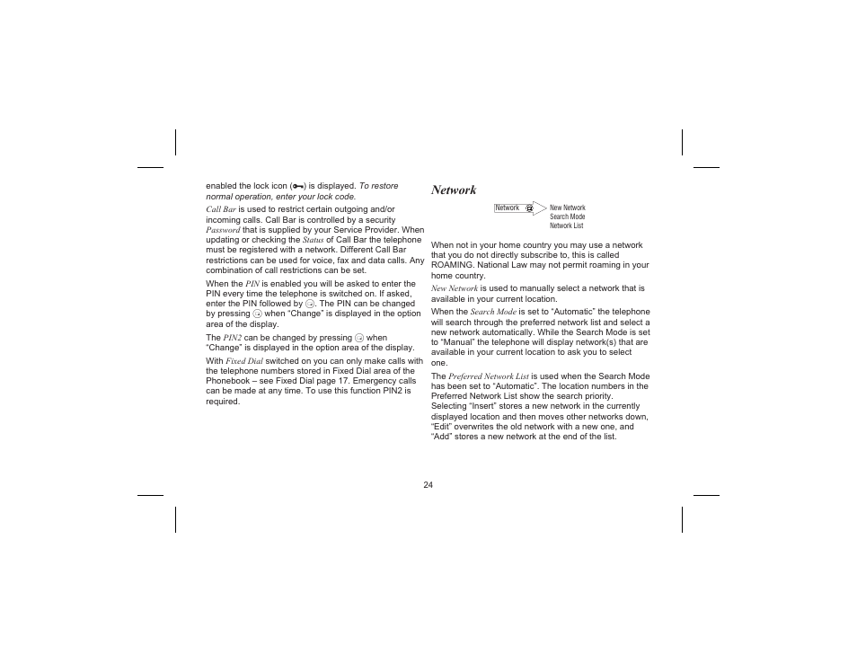 Network | Panasonic EB-G520  EN User Manual | Page 27 / 40