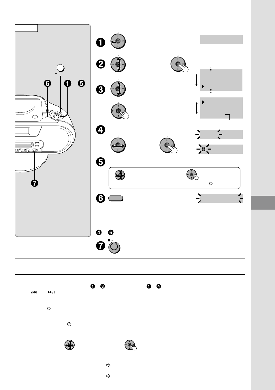 P35 （つづき, Utoc writing tr 3? title, Move combine title input edit disc track group | Rqt6010 demo enter cancel beep | Panasonic RX-MDX55 User Manual | Page 35 / 56