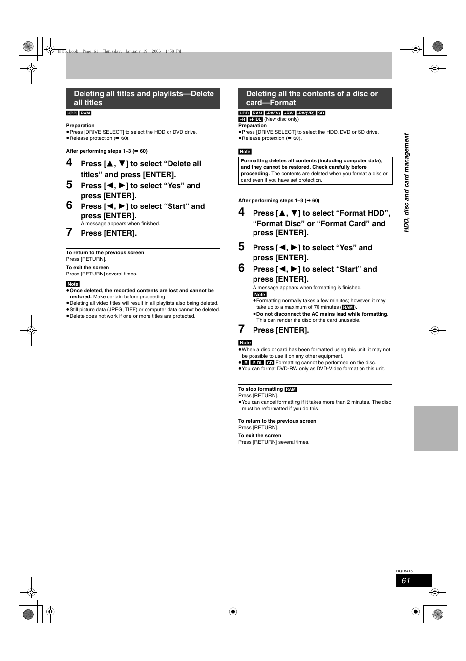 Panasonic DMR-EH55 User Manual | Page 61 / 84