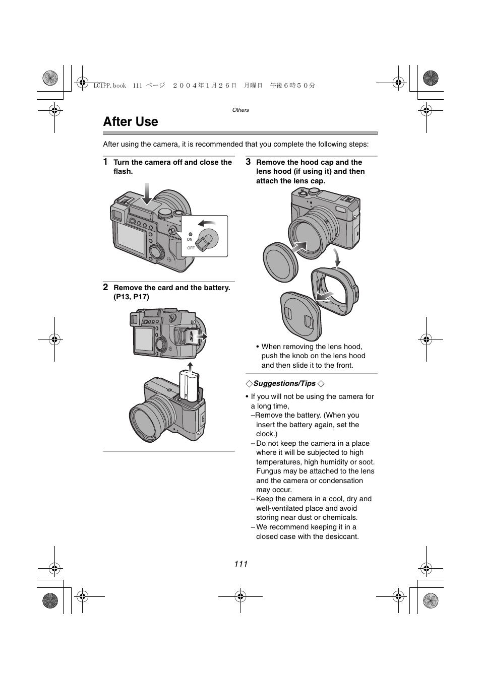 After use | Panasonic DMC-LC1PP User Manual | Page 111 / 140