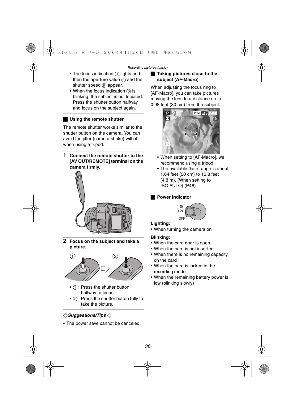 Panasonic DMC-LC1PP User Manual | Page 36 / 140