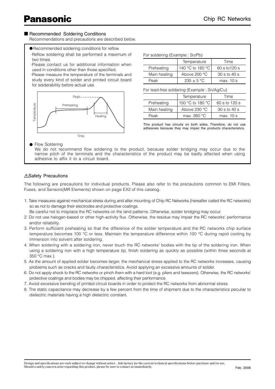 Chip rc networks | Panasonic Chip RC Networks EZADT User Manual | Page 8 / 9