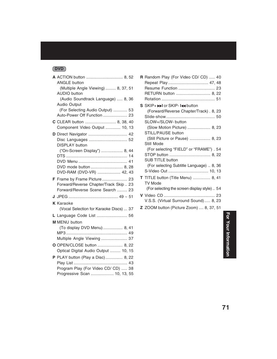 Panasonic PV-D4735S User Manual | Page 71 / 72