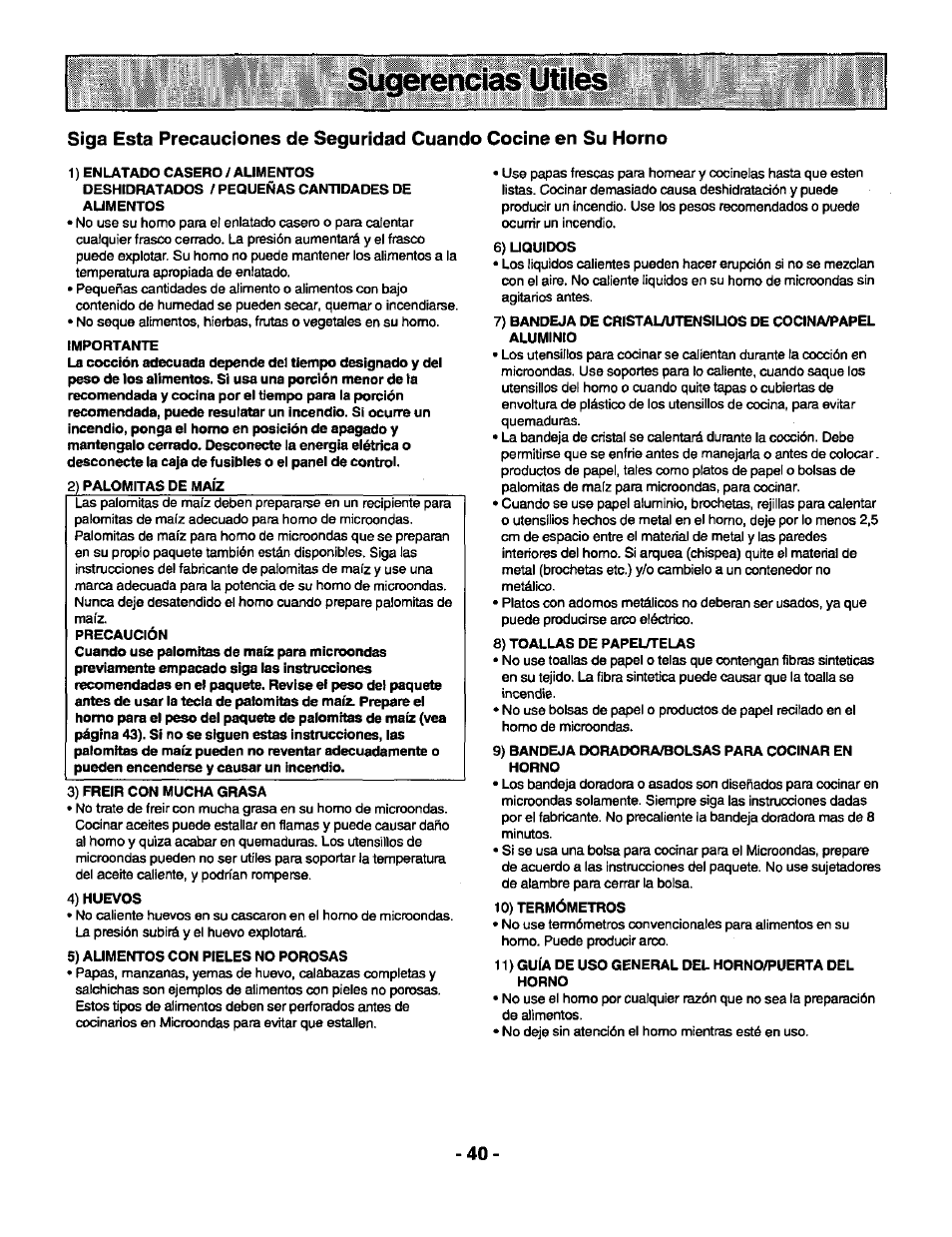 Panasonic GENIUS 1100 NN-N688 User Manual | Page 42 / 56