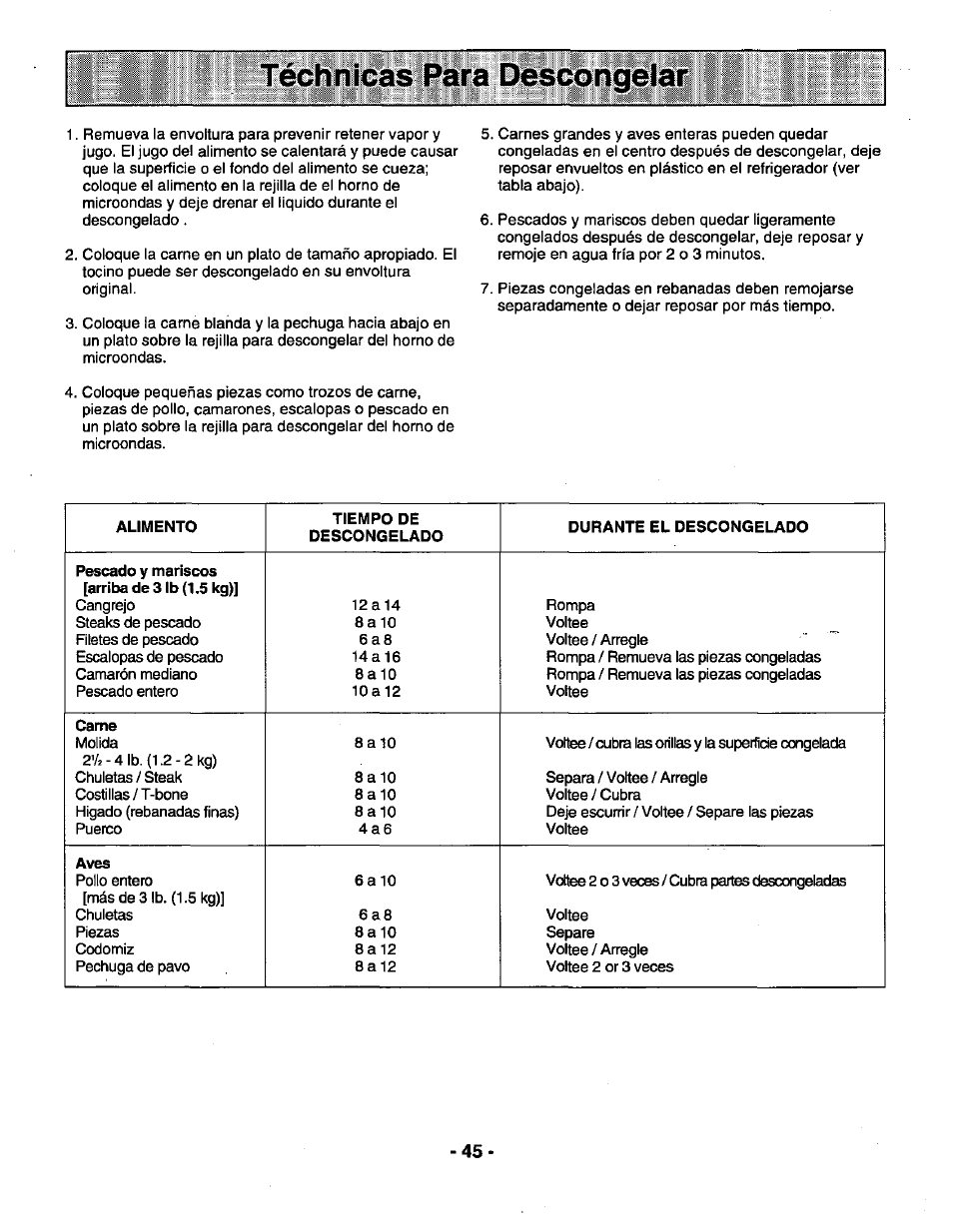 Nicas | Panasonic GENIUS 1100 NN-N688 User Manual | Page 47 / 56