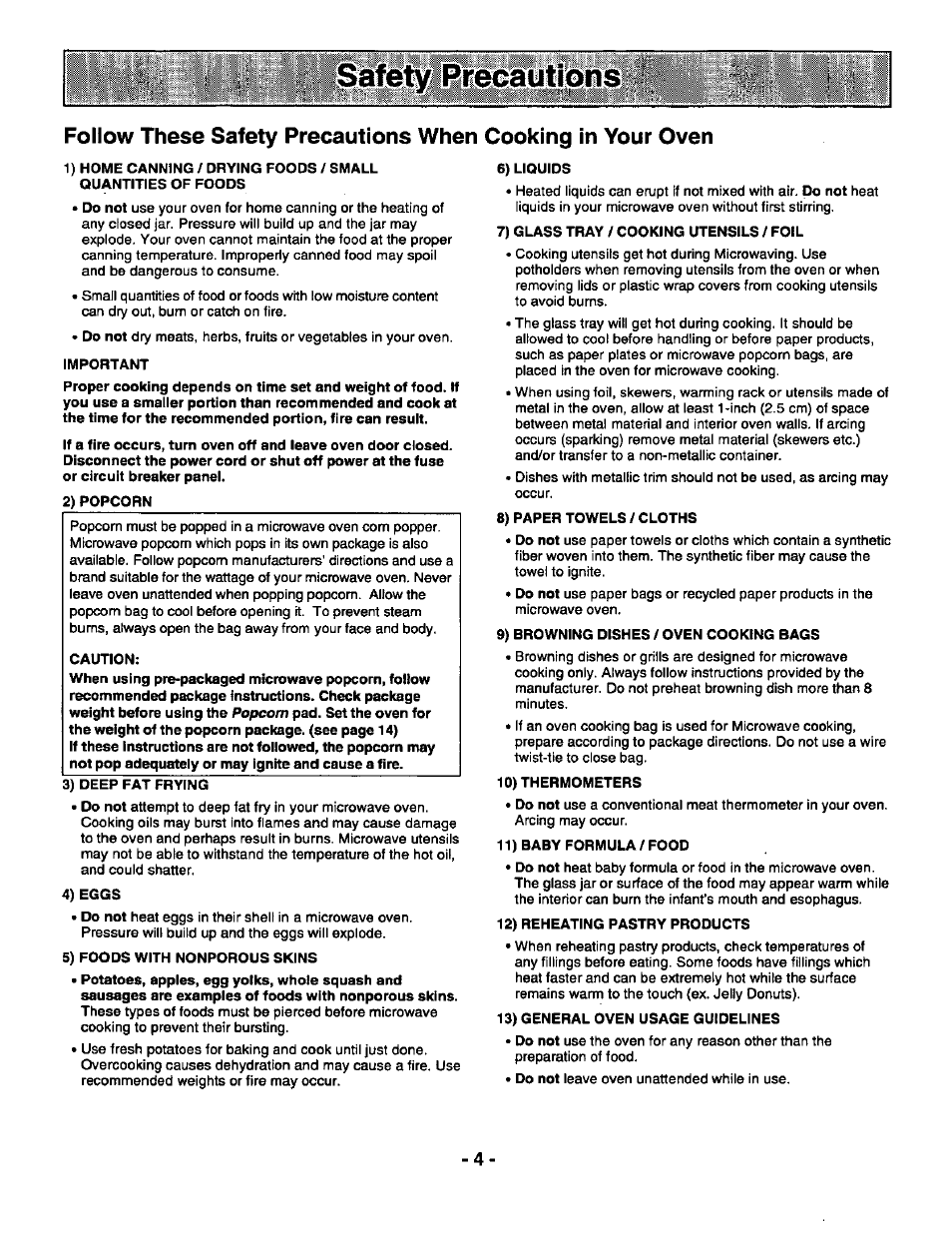 Panasonic GENIUS 1100 NN-N688 User Manual | Page 6 / 56