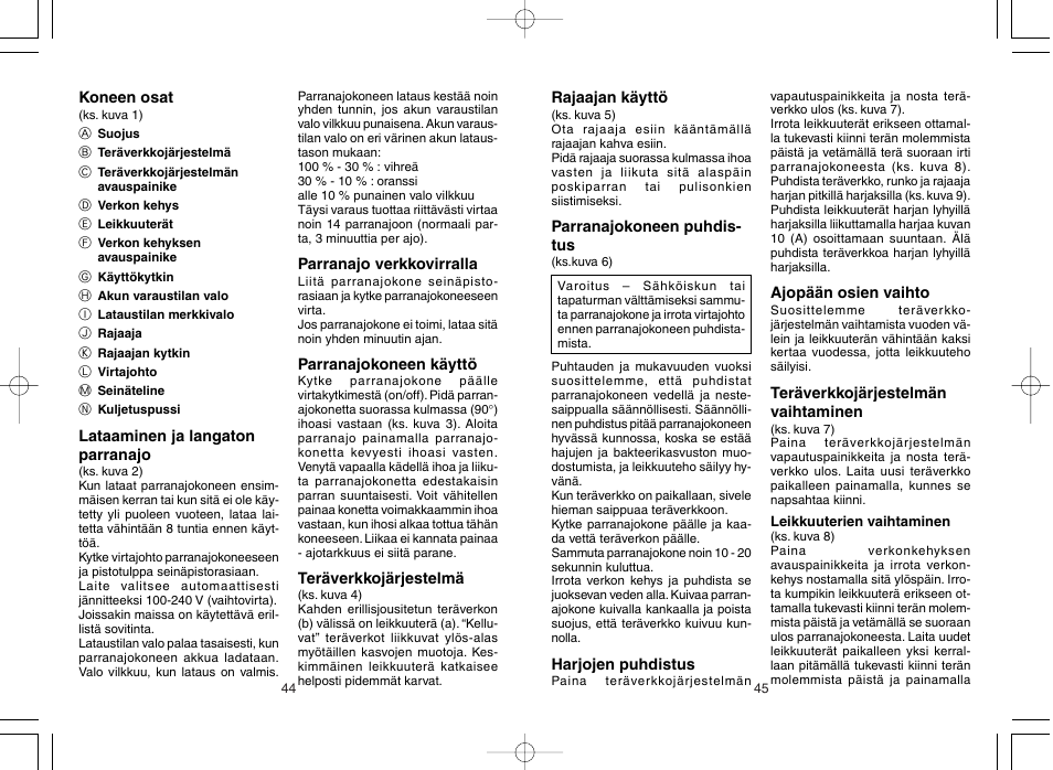 Panasonic ES8017 User Manual | Page 24 / 35