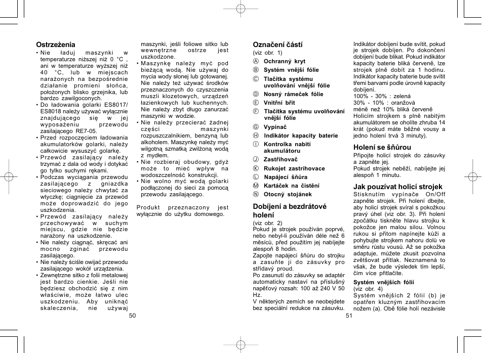 Panasonic ES8017 User Manual | Page 27 / 35