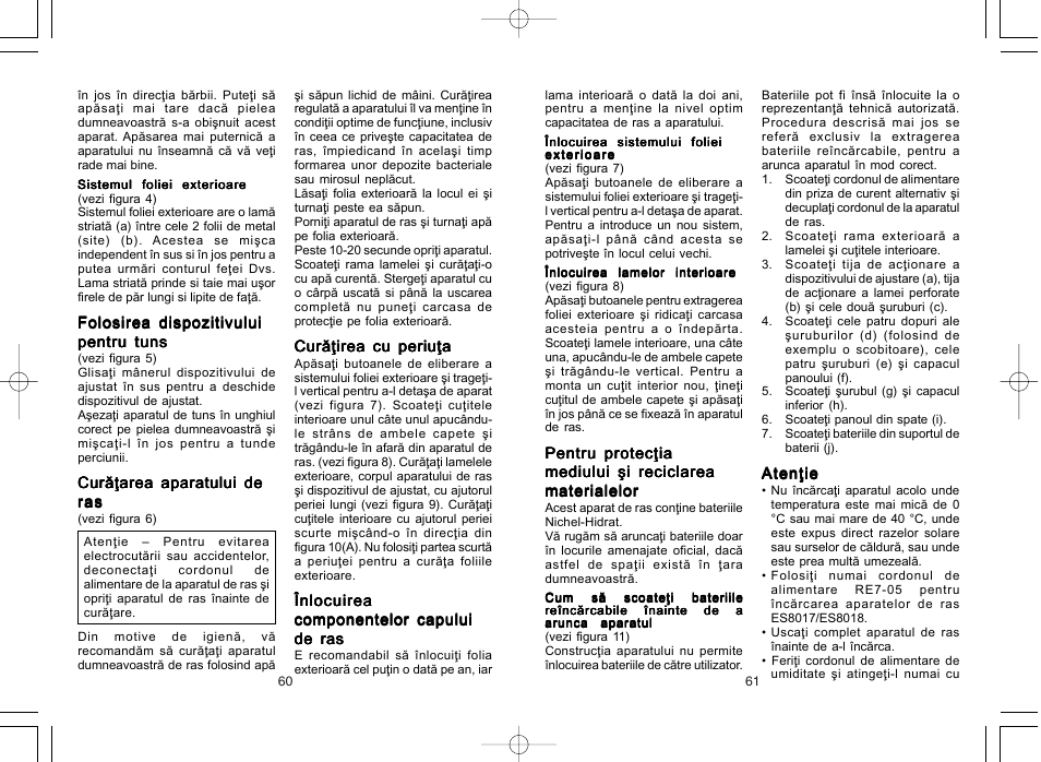 Panasonic ES8017 User Manual | Page 32 / 35