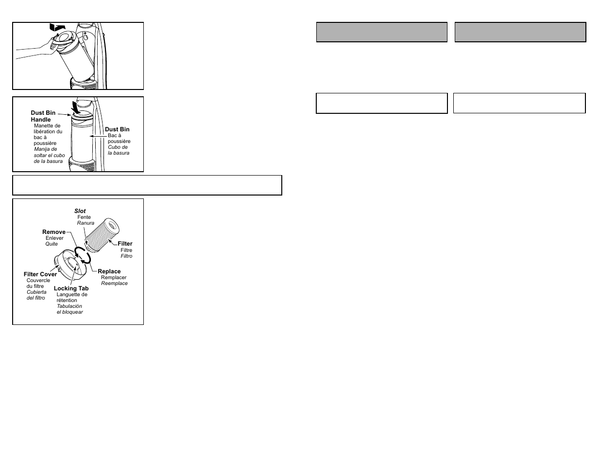 Primary filter removal and cleaning | Panasonic MC-V413 User Manual | Page 28 / 48