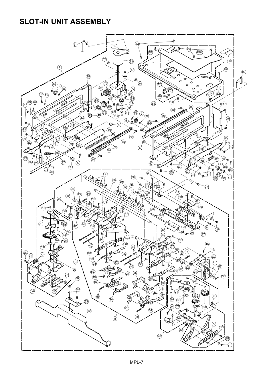 Slot-in unit assembly, Mpl-7 | Panasonic AJ-HD1800MC User Manual | Page 8 / 19