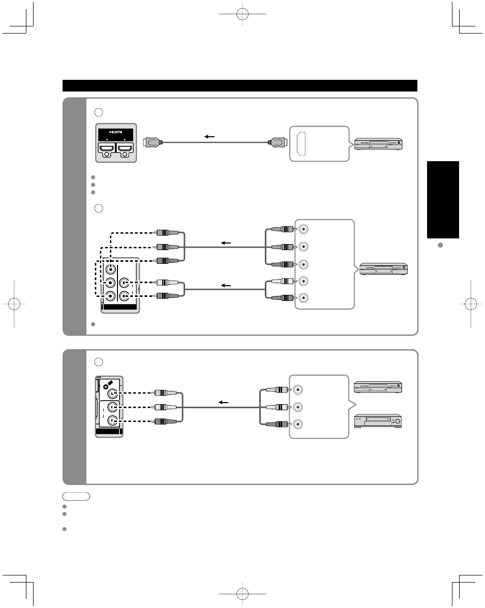 High-definition standard-definition, Quick start guide, Av cable connections | Panasonic TC-42U12 User Manual | Page 13 / 58
