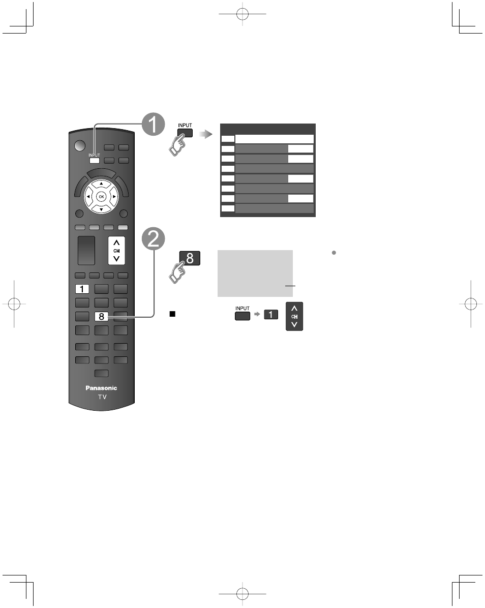 Displaying pc screen on tv, Display the input select menu, Select “pc | Panasonic TC-42U12 User Manual | Page 24 / 58