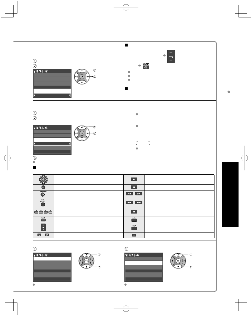 Continued), Advanced, Viera link | Hda vi control | Panasonic TC-42U12 User Manual | Page 35 / 58