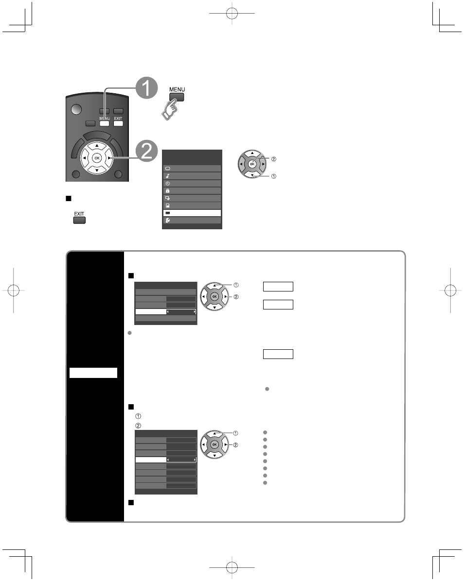 Closed caption, Display menu select “closed caption, Display closed caption | Panasonic TC-42U12 User Manual | Page 40 / 58