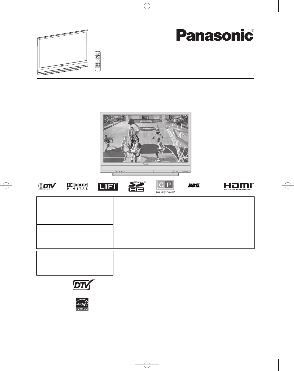 Panasonic LIFI PT-61LCX7 User Manual | 64 pages