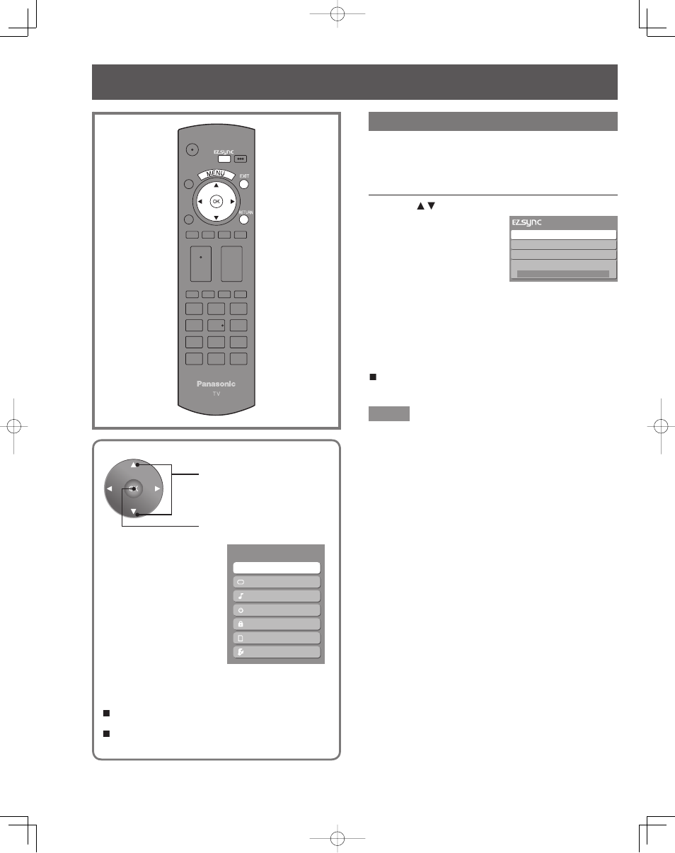 Enjoy more, Ez sync feature, Ez sync™ feature | Ez sync | Panasonic LIFI PT-61LCX7 User Manual | Page 34 / 64