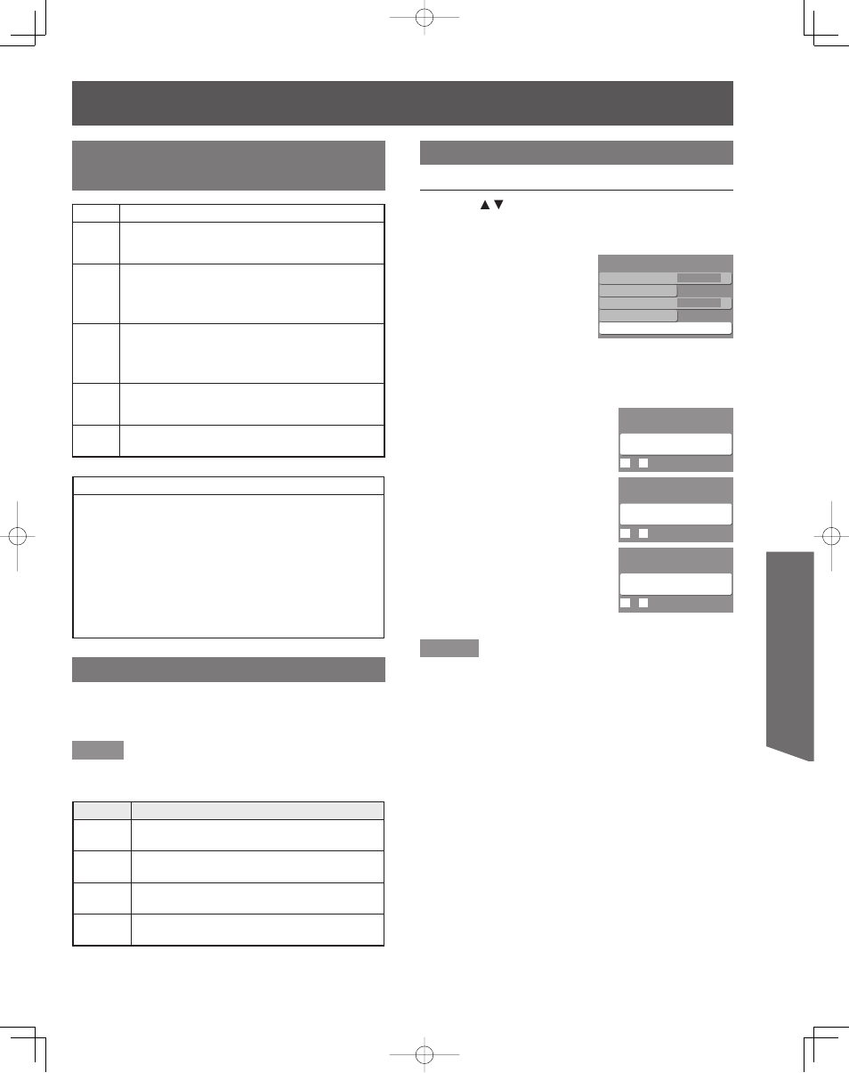 Advanced op er a tion, Canadian french ratings chart blocking messages, Change password | Panasonic LIFI PT-61LCX7 User Manual | Page 45 / 64