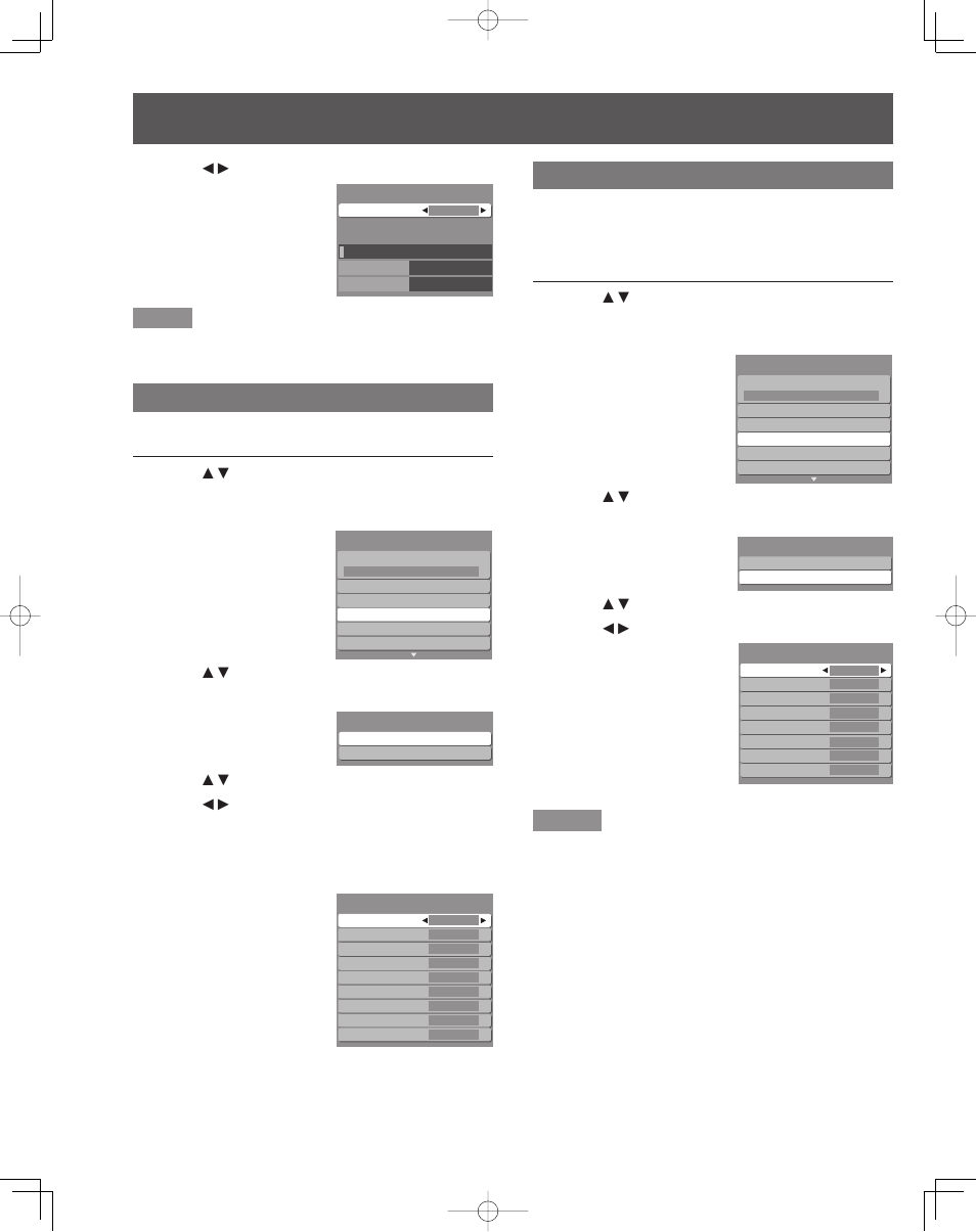 Input labels, Monitor out, Setup features (continued) | Panasonic LIFI PT-61LCX7 User Manual | Page 50 / 64