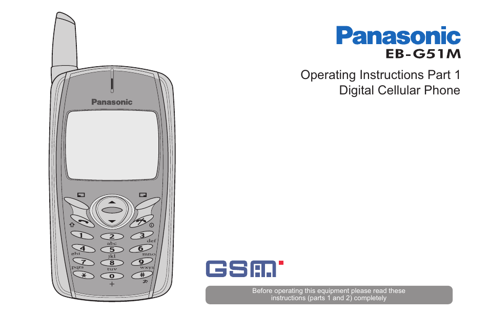 Panasonic GSM EB-G51M User Manual | 91 pages