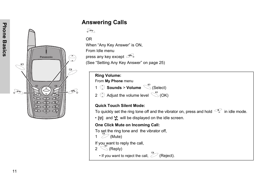 Answering calls, 4 c d a | Panasonic GSM EB-G51M User Manual | Page 14 / 91