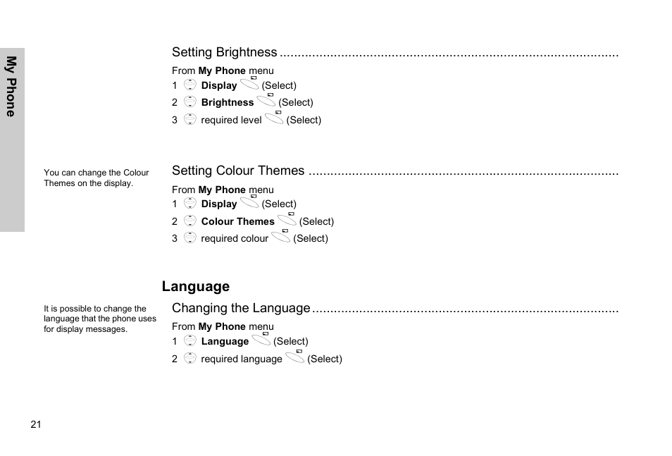 Language | Panasonic GSM EB-G51M User Manual | Page 24 / 91