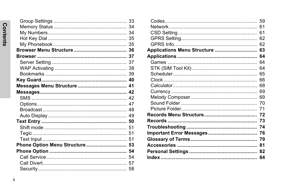 Panasonic GSM EB-G51M User Manual | Page 3 / 91