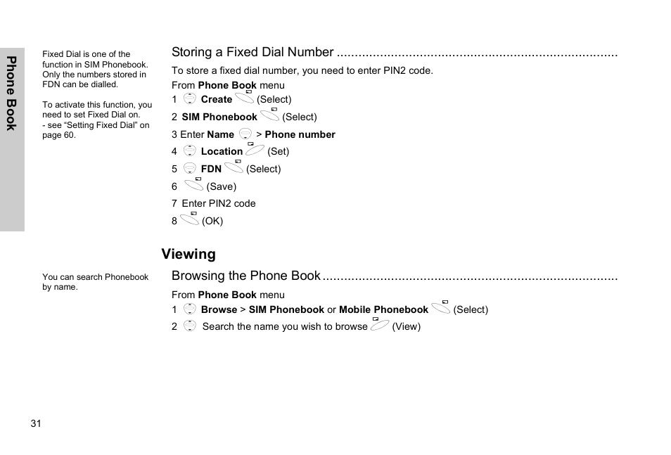 Viewing | Panasonic GSM EB-G51M User Manual | Page 34 / 91