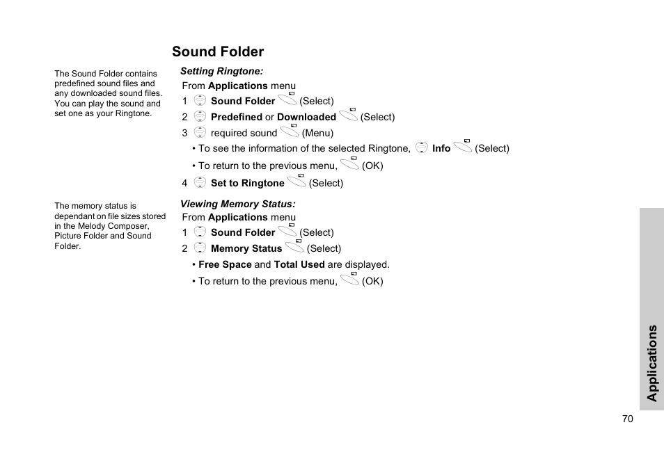 Sound folder | Panasonic GSM EB-G51M User Manual | Page 73 / 91