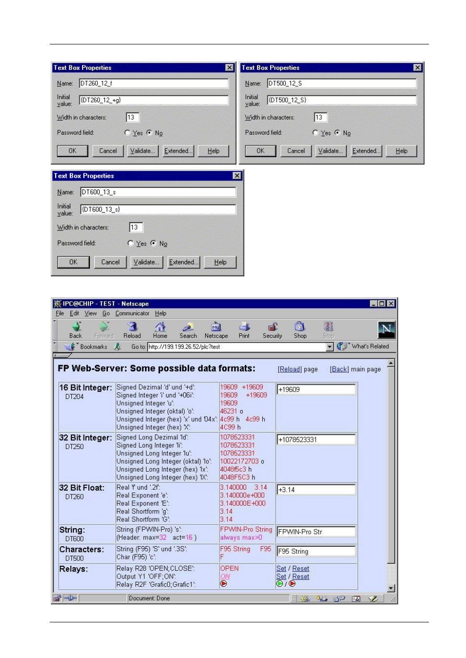 Panasonic Web-Server FP User Manual | Page 104 / 194