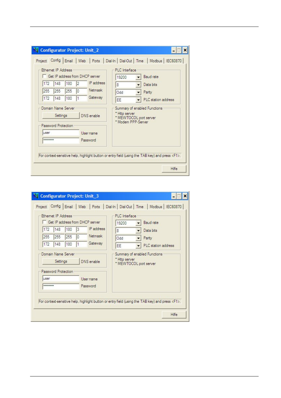 Panasonic Web-Server FP User Manual | Page 132 / 194