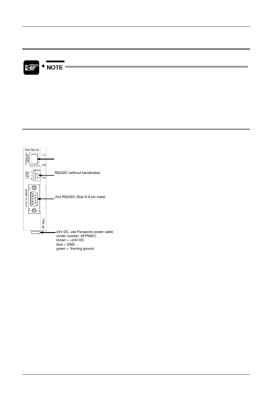Plc connection, cable drawings, modem, Plc connection, 3 plc connection, cable drawings, modem | 1 plc connection | Panasonic Web-Server FP User Manual | Page 173 / 194