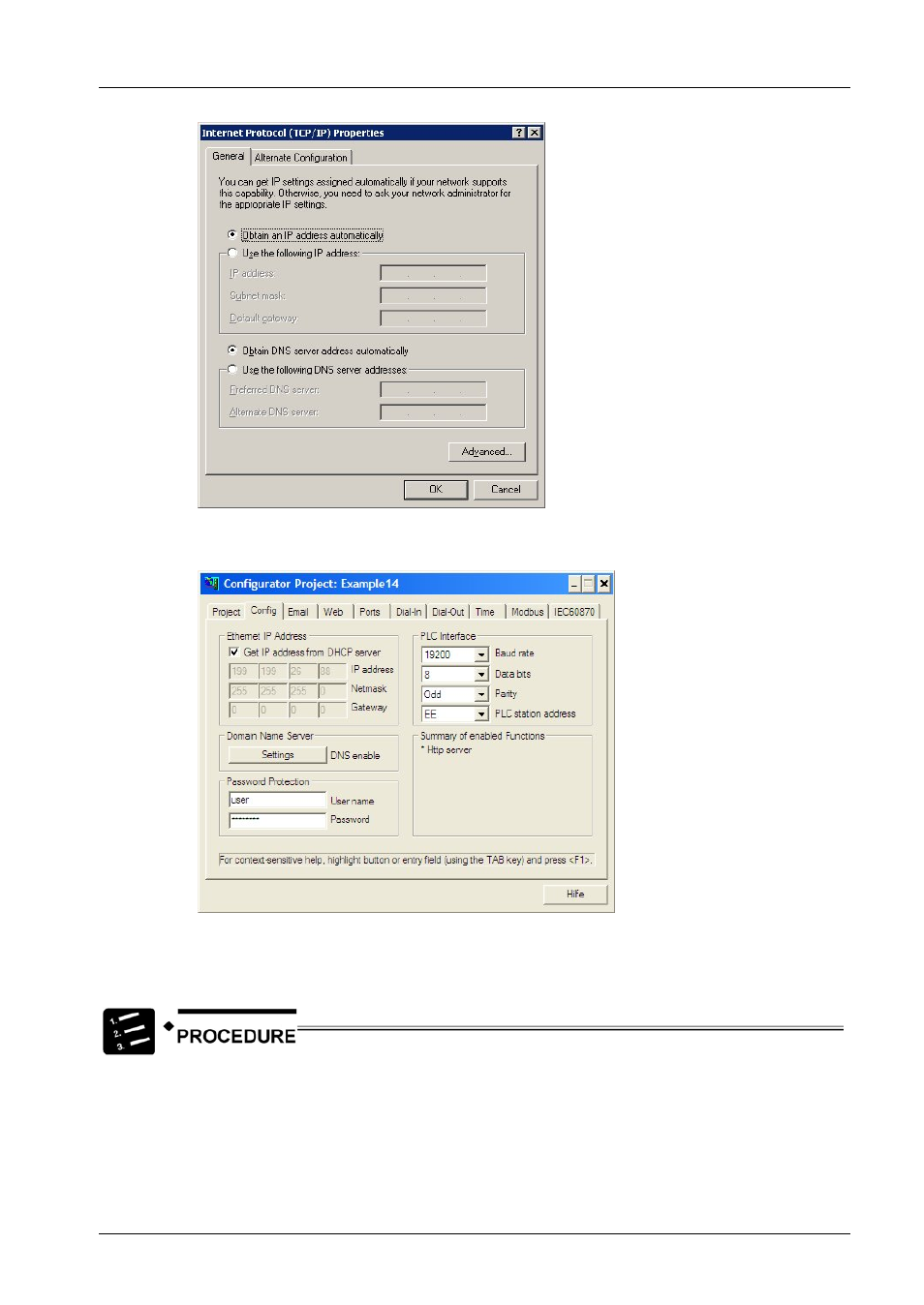 Panasonic Web-Server FP User Manual | Page 184 / 194