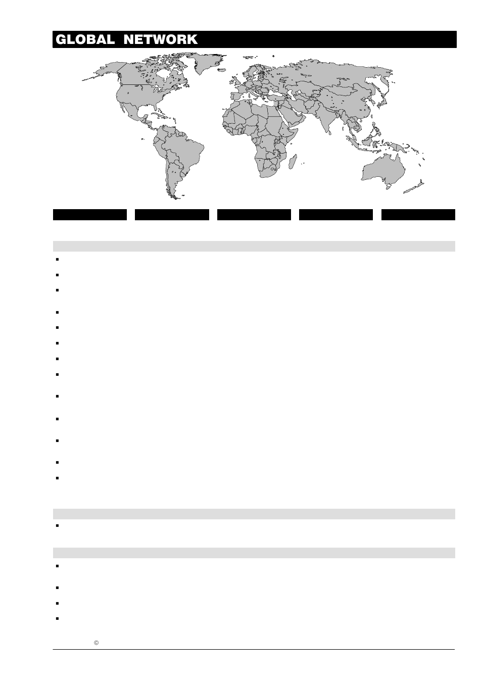 Addresses, Global network | Panasonic Web-Server FP User Manual | Page 194 / 194