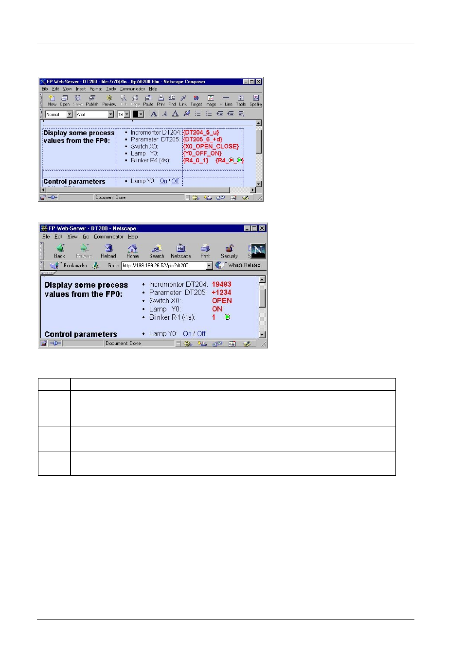 Panasonic Web-Server FP User Manual | Page 89 / 194
