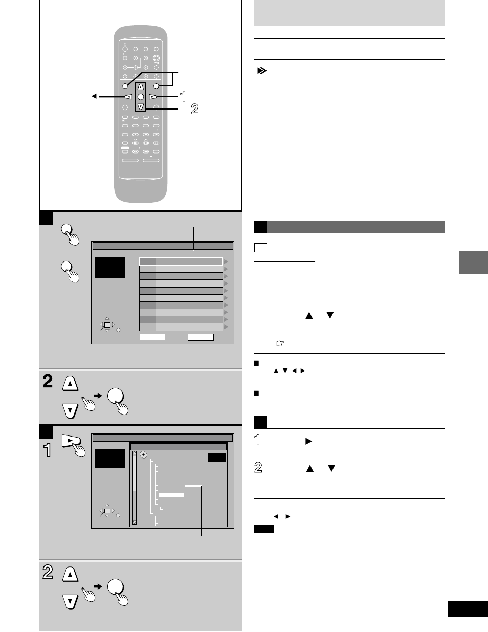 Using menus to play mp3 discs, Press [top menu] or [menu, Disc operations | Discs, No disc, No play, 96khz 24bit, Lto show other pages, Lto close the file list screen, Using the tree screen to find a group | Panasonic SC-DK20 User Manual | Page 15 / 64