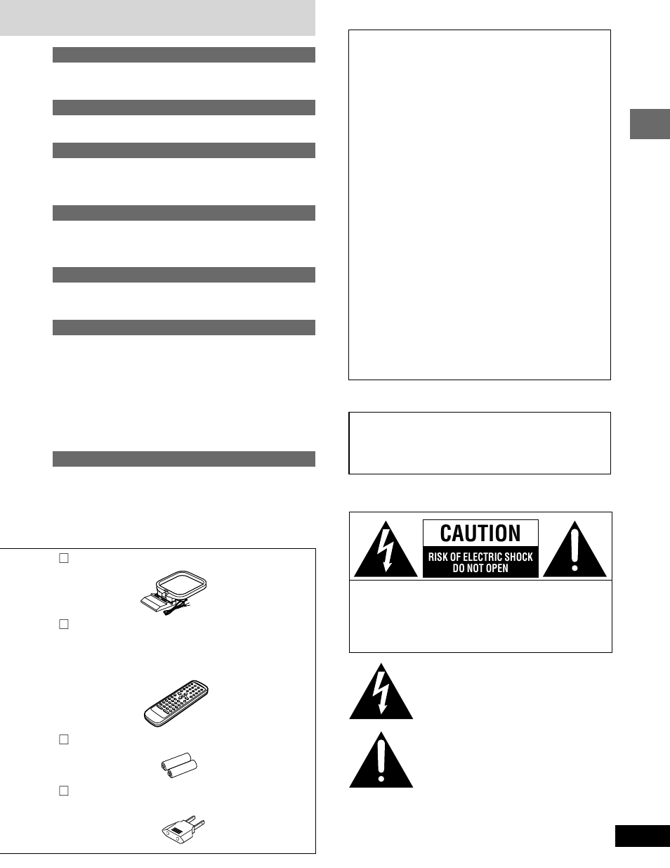 Caution | Panasonic SC-DK20 User Manual | Page 3 / 64